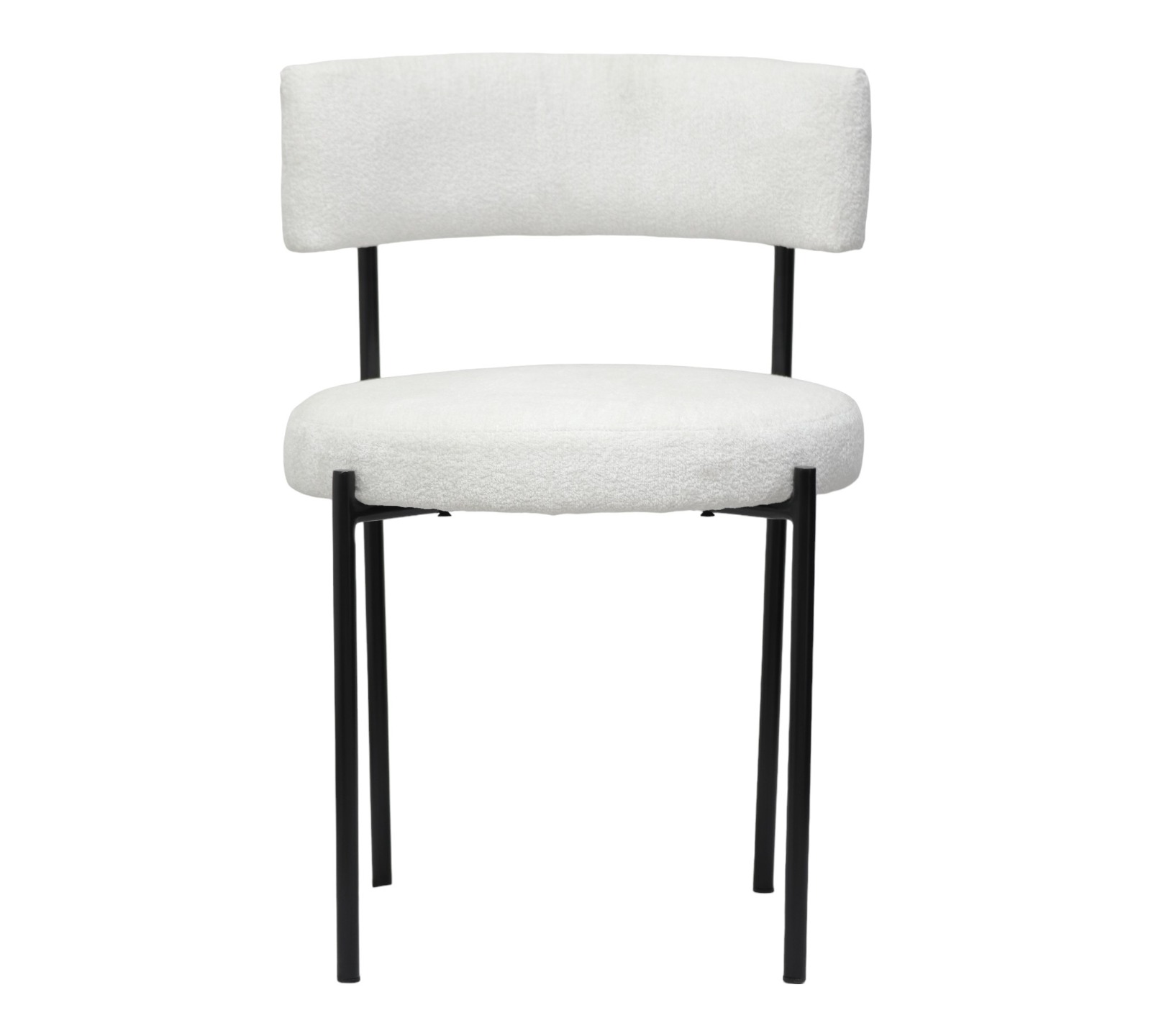 Silla Para Comedor Tubular Comoda Elegante Textil Blanco