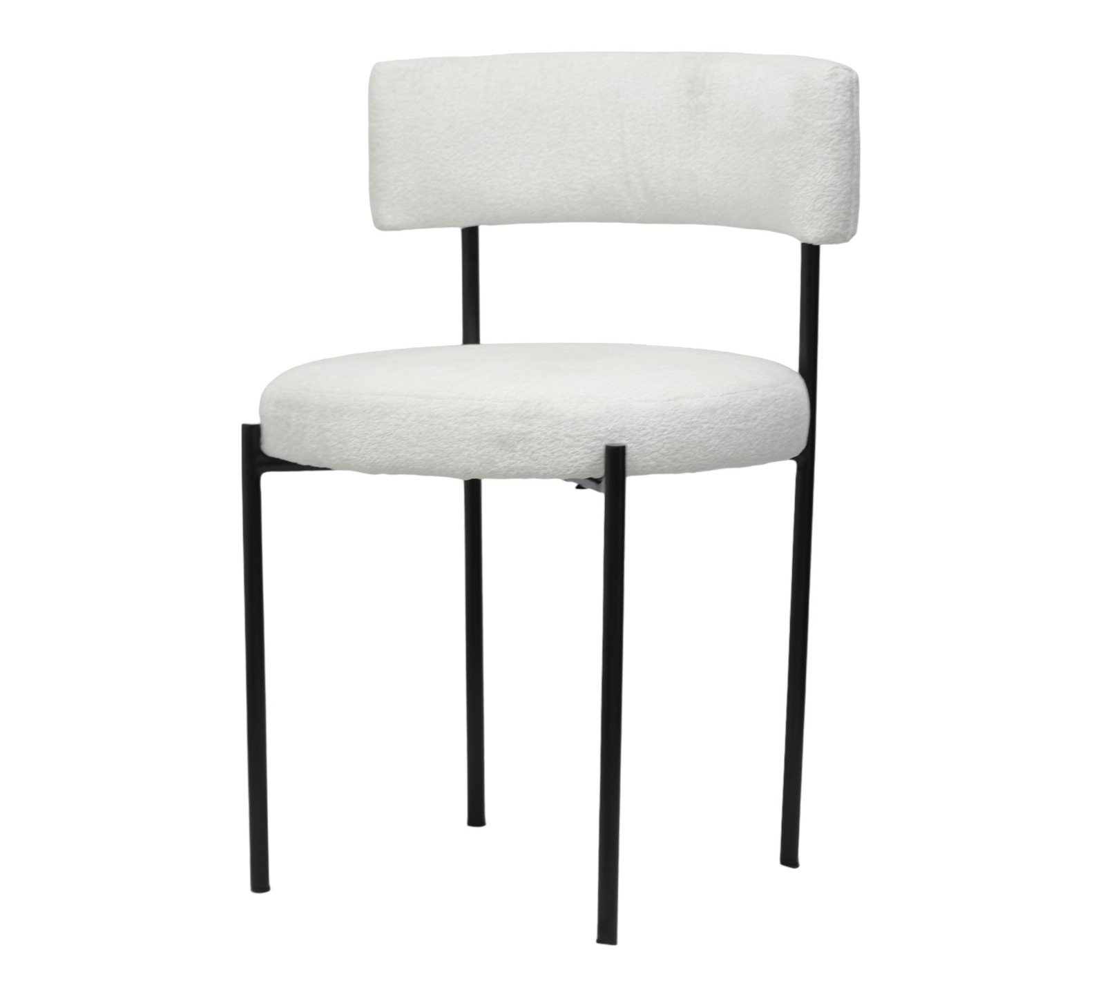 Silla Para Comedor Tubular Comoda Elegante Textil Blanco