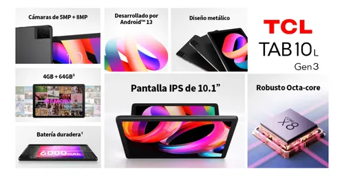 Tcl Tab 10l Gen3 10.1 4gb Ram 64gb Wifi Android 13
