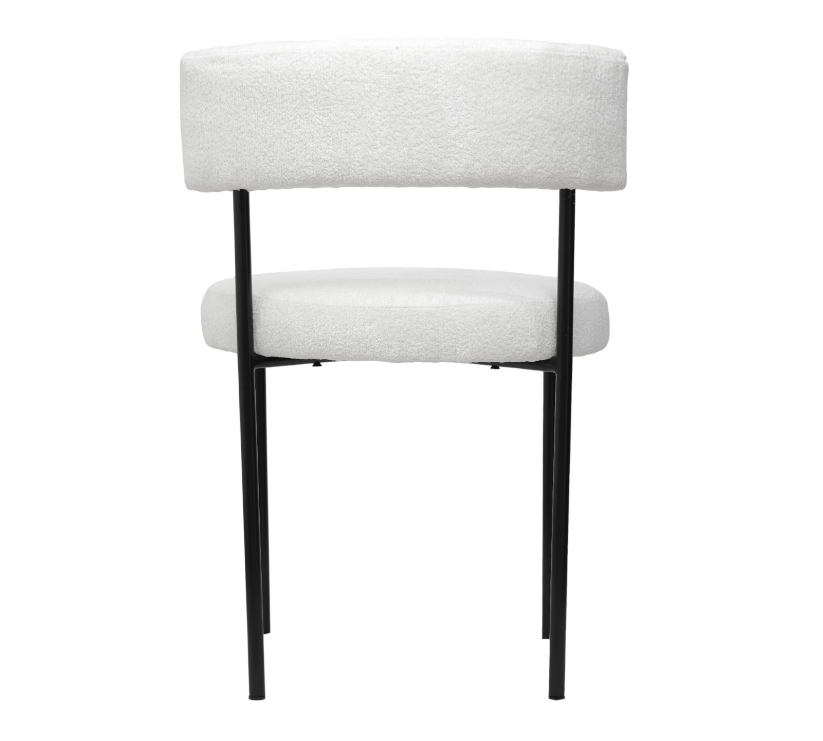 Silla Para Comedor Tubular Comoda Elegante Textil Blanco