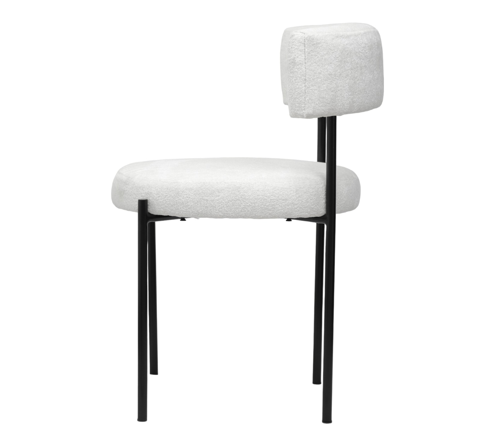 Silla Para Comedor Tubular Comoda Elegante Textil Blanco