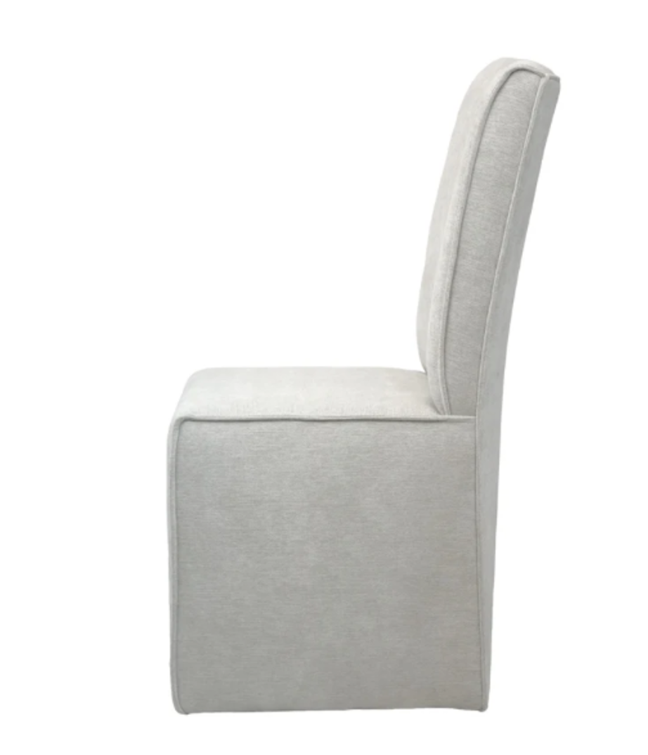 Silla Para Comedor Comoda Elegante Forrada En Textil Gris
