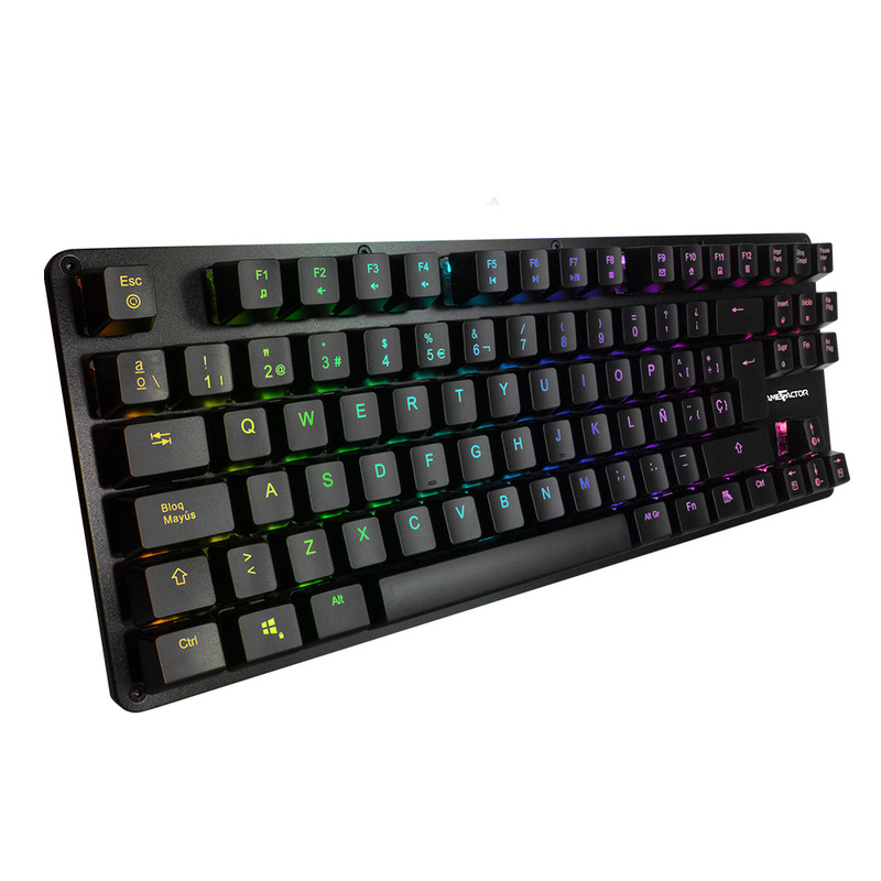 Teclado Mecánico TKL Game Factor RGB,USB Negro, Switch Blue KBG500-BL