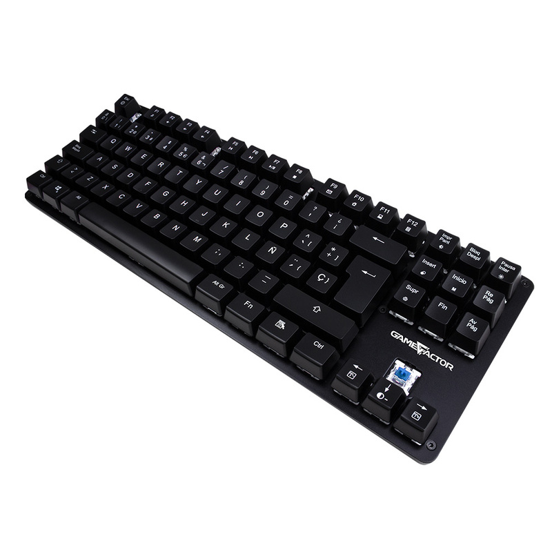 Teclado Mecánico TKL Game Factor RGB,USB Negro, Switch Blue KBG500-BL
