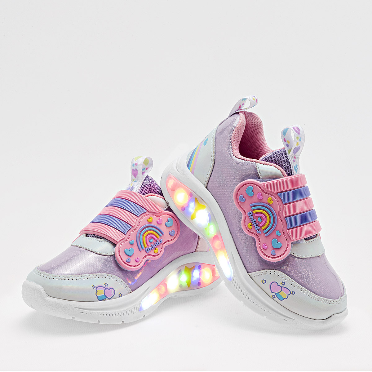 TENIS CON LUCES NIÑA ON KIDS 130 LILA BLANCO 