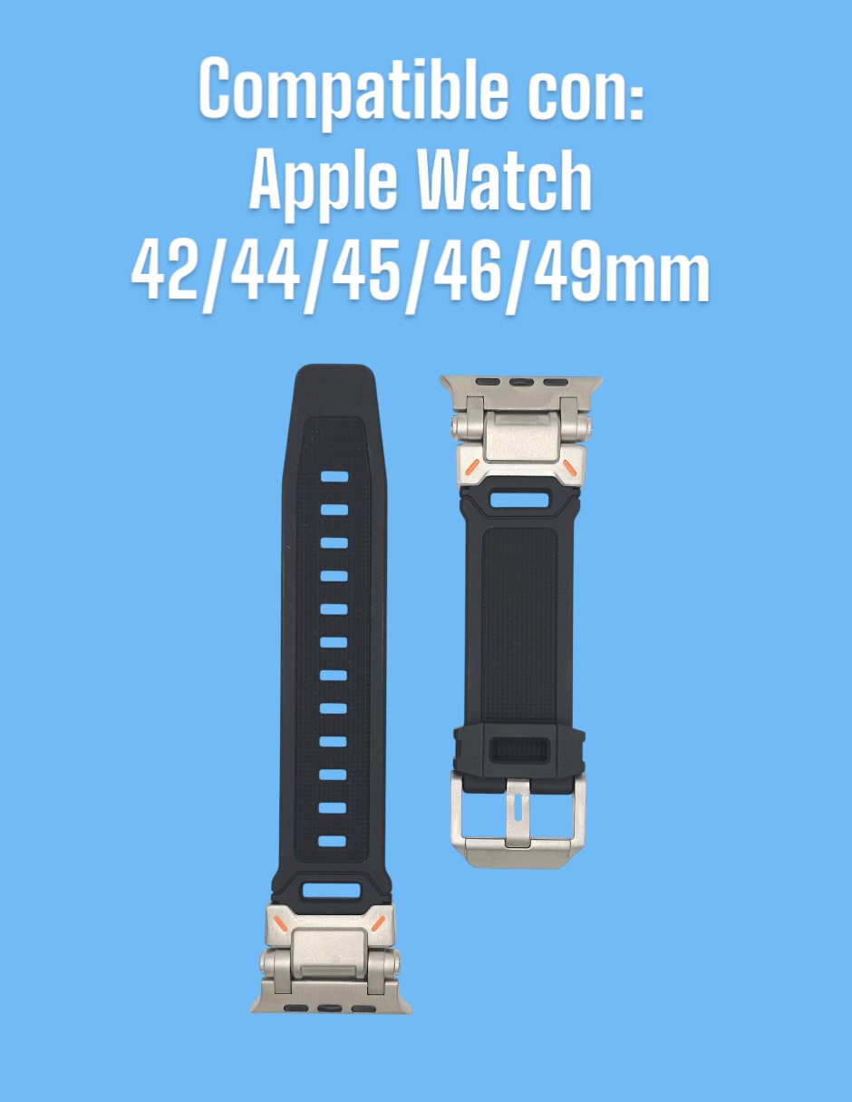 Teknet Correa Silicon Metal para Apple Watch 42/44/45/46/49mm