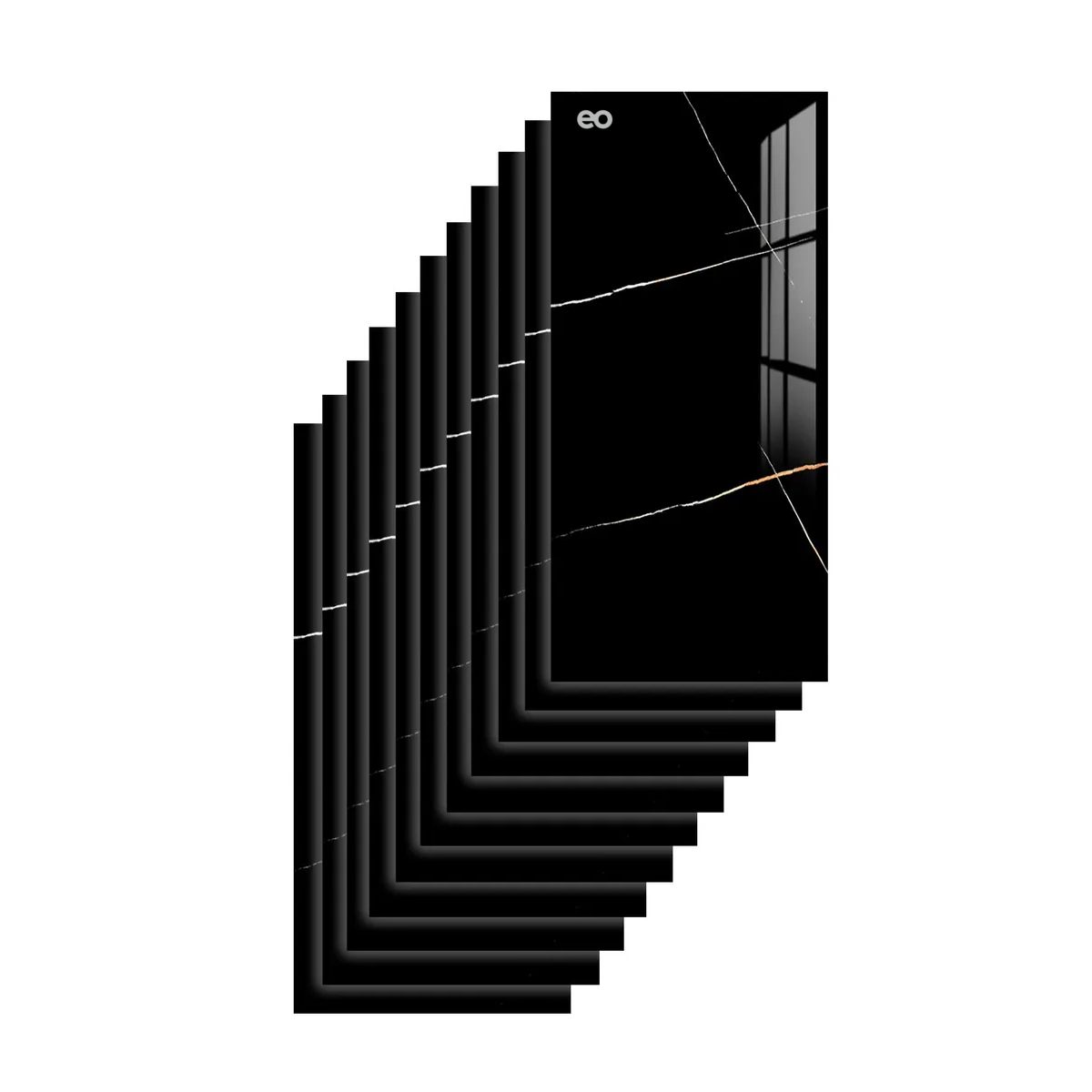 Azulejo De Imitación Papel Tapiz 3d Cocina Lavable 10pzs Negro