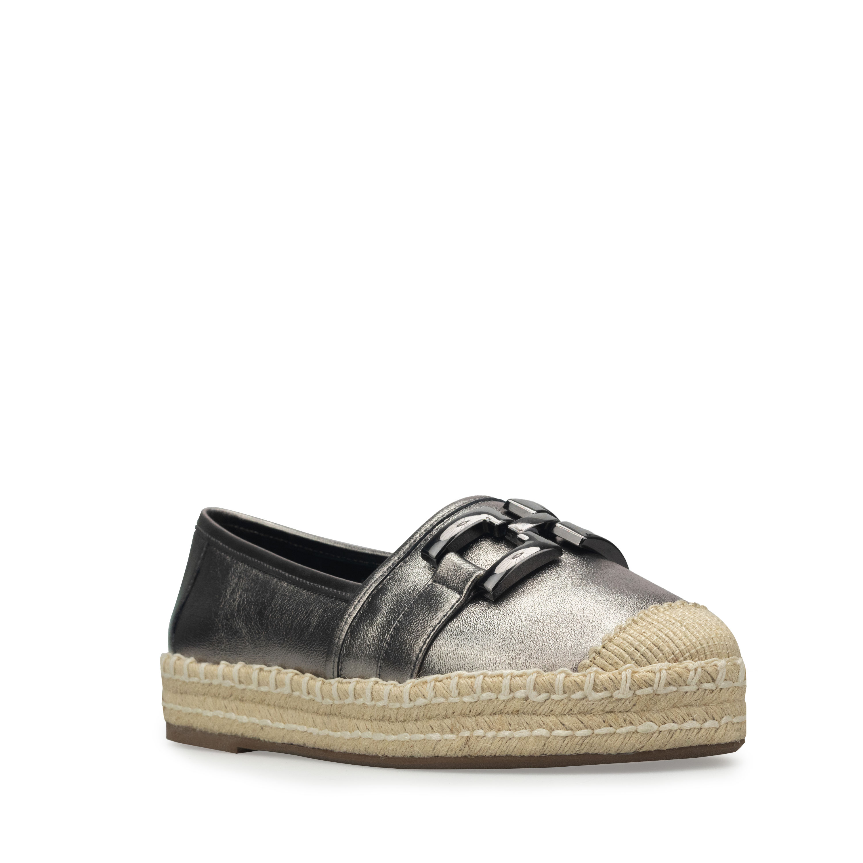 Alpargatas De Piel Davenia Elegantes De Dama Mod. Karen Acero