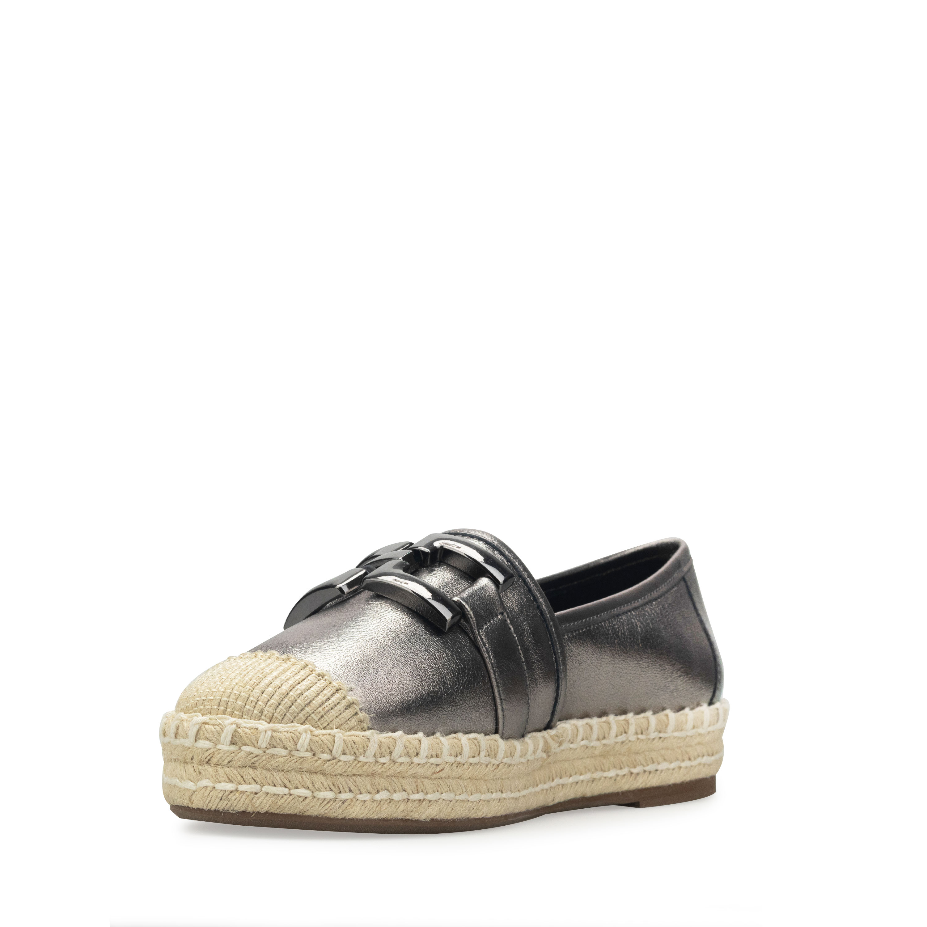 Alpargatas De Piel Davenia Elegantes De Dama Mod. Karen Acero