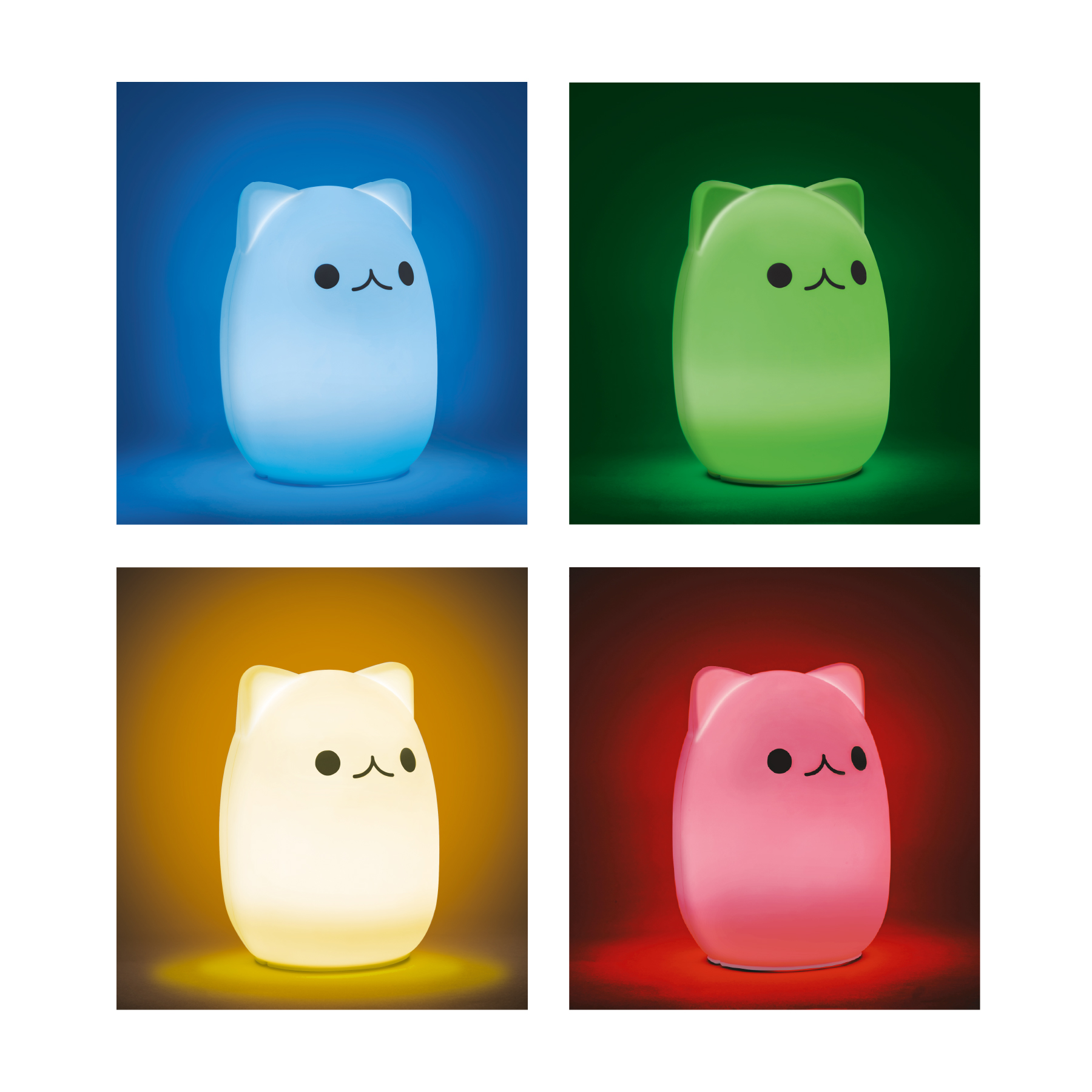 Luz de noche de LED lampara  gato multicolor 7 colores  Volteck Juguete Kids