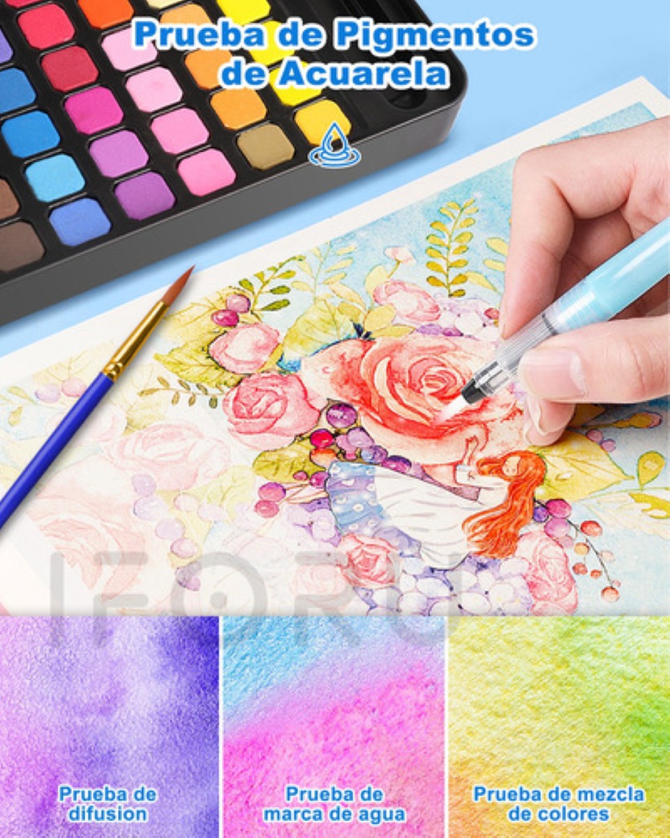 Acuarelas Profesionales Lonk Acuarelas Sólidas 48 Colores