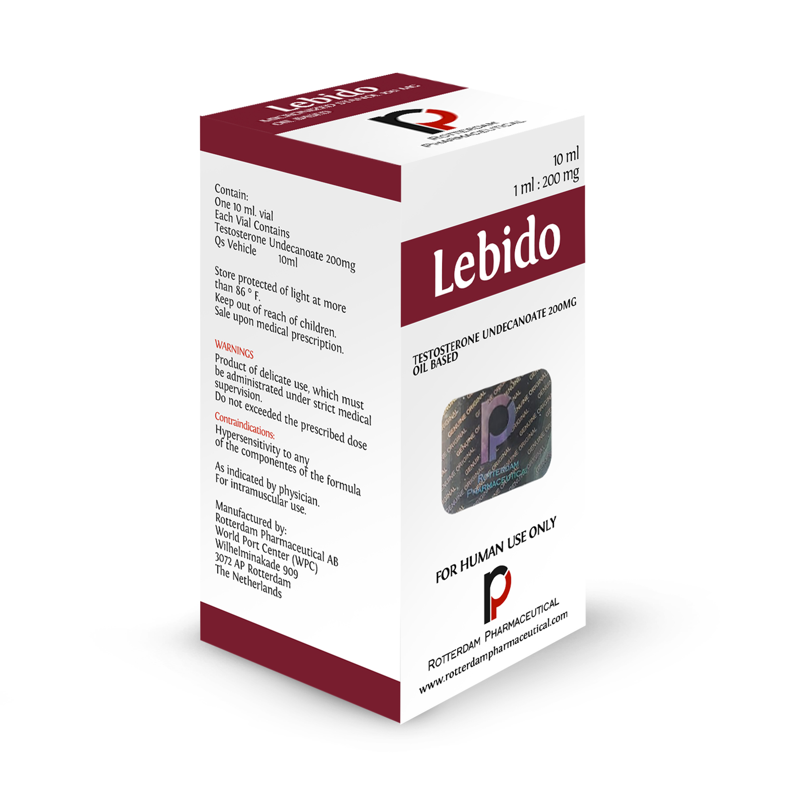 Lebido 200mg Undecanoato de Testosterona | Rotterdam | Potencia y Volumen