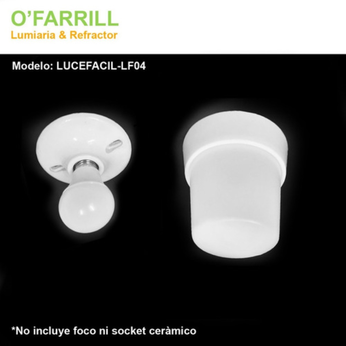 1 Pantalla Cilíndrica Lampara Cubrefoco Para Foco Led Y Fluo