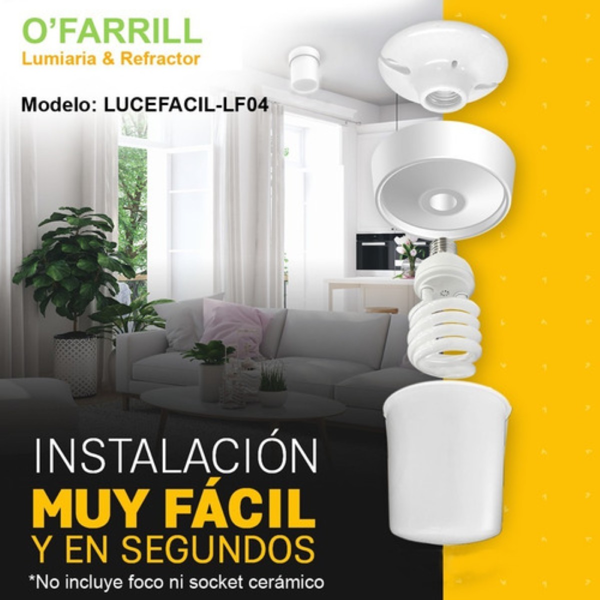 1 Pantalla Cilíndrica Lampara Cubrefoco Para Foco Led Y Fluo