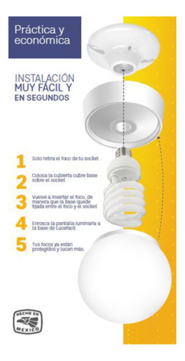 Lámpara Plástica Esférica tipo Pantalla Decorativa de 15cm de Diámetro cubre socket y cubre foco en Techo y pared