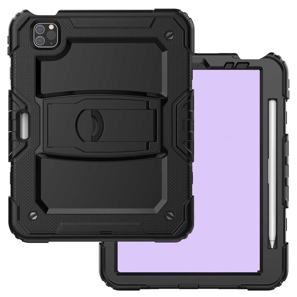 Funda TEKKU StandC uso rudo para iPad Pro 12.9 Negra A2436 A2437 A2764 A2766 A2378 A2461 A2379