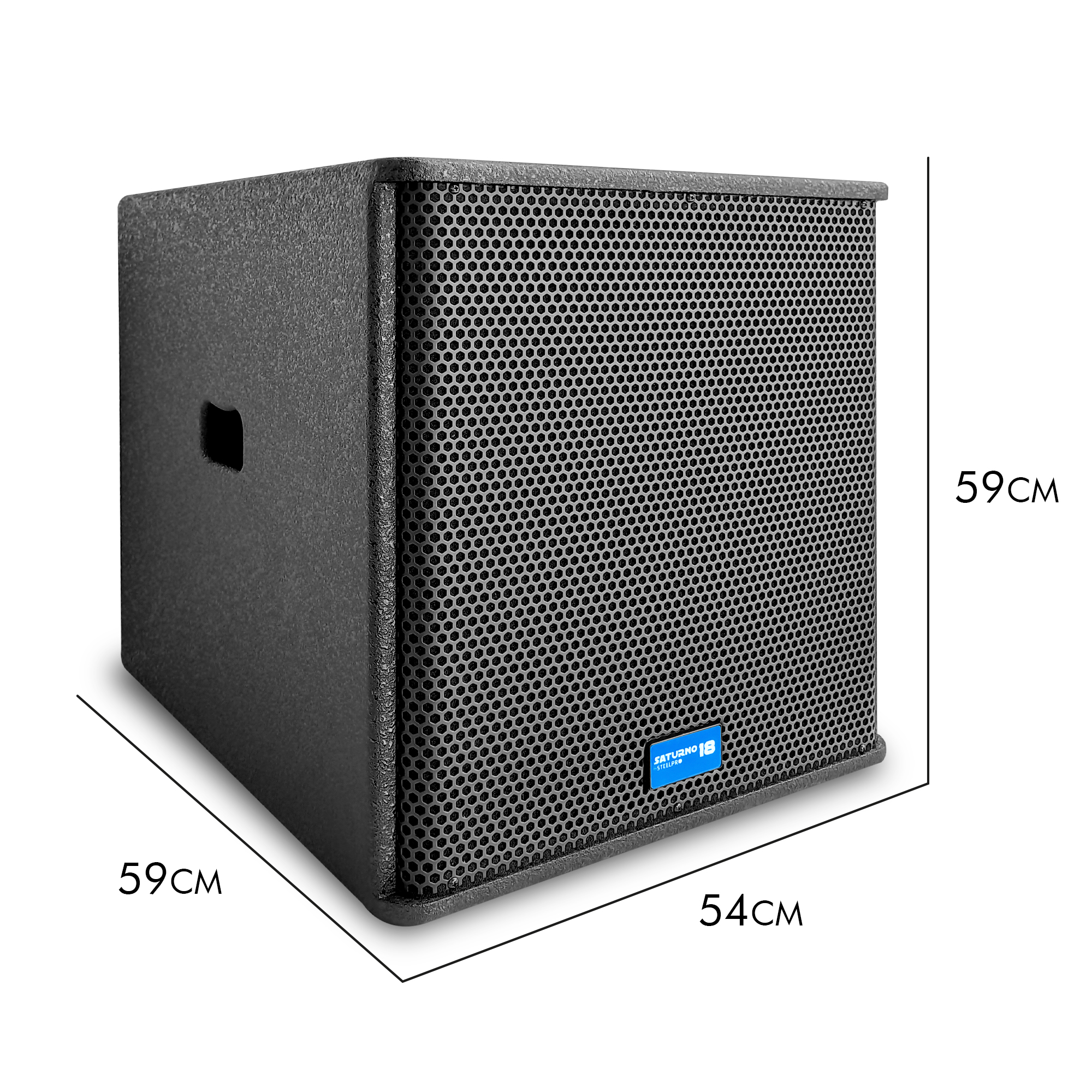 Sistema Profesional De Audio Lineal 1300w Saturno18 Steelpro Color Negro.