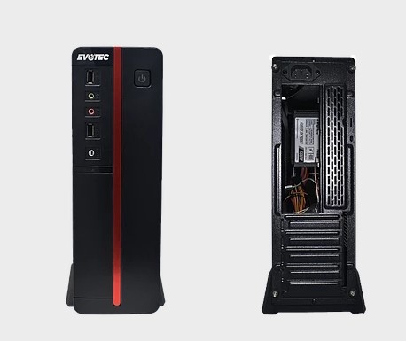 Gabinete Evotec  Viena Slim, Gabinete, m ATX, Negro, 600 W
