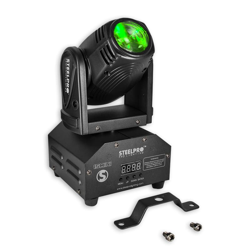 Mini Cabeza Móvil Beam LED RGBW- 4 En 1 - 15 Watts Steelpro .