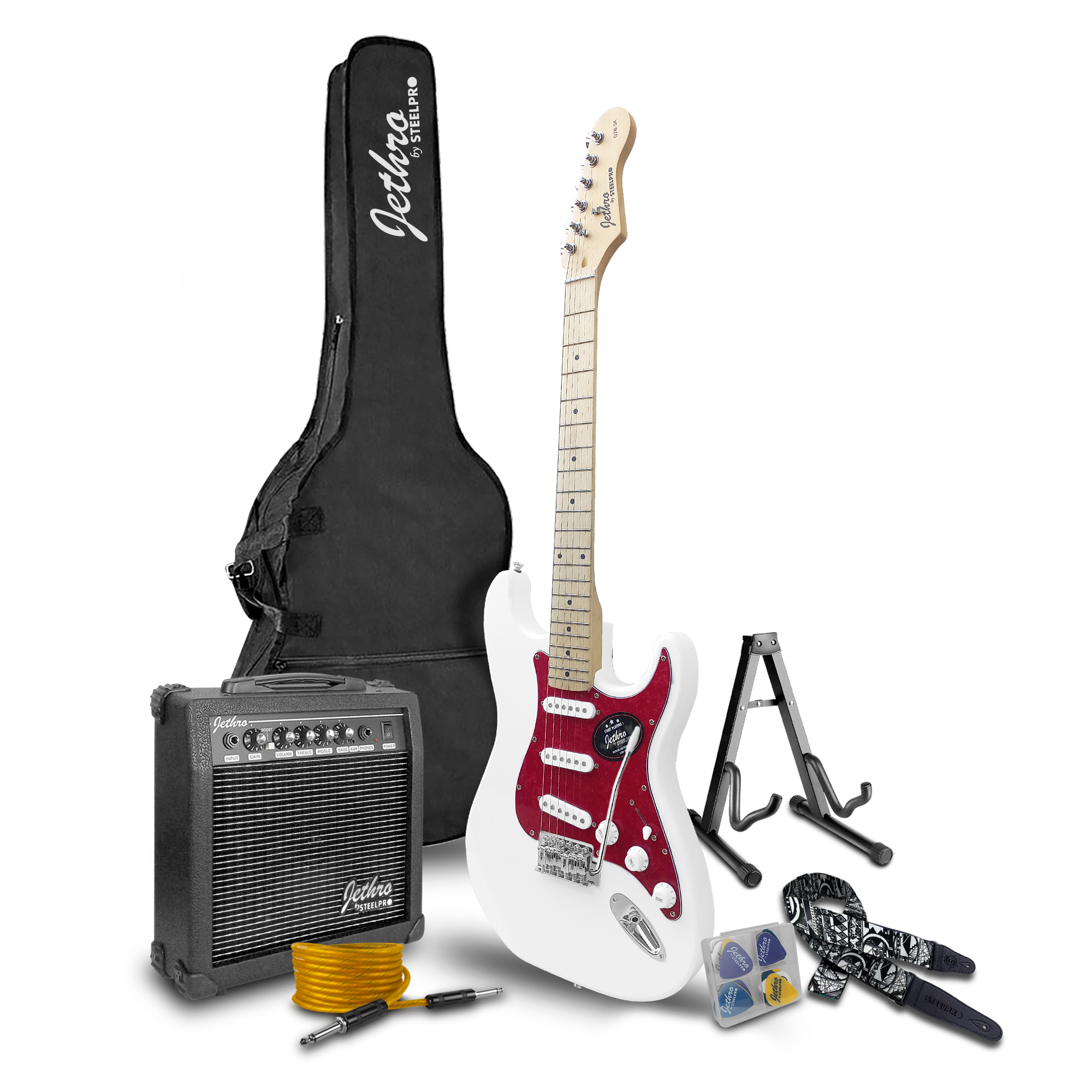 Paquete Guitarra Electrica Jethro Series By Steelpro Tcr