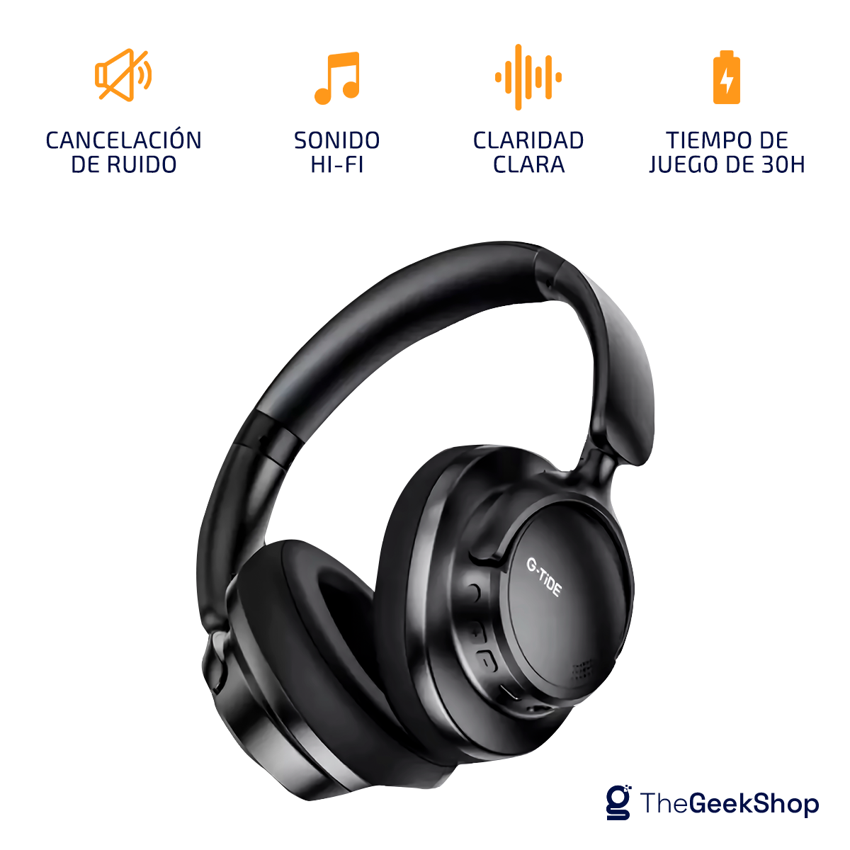 Audífonos Inalámbricos Ergonomicos de Diadema Hibeat G-Tide Bluetooth Hasta 12hrs de Uso Continuo