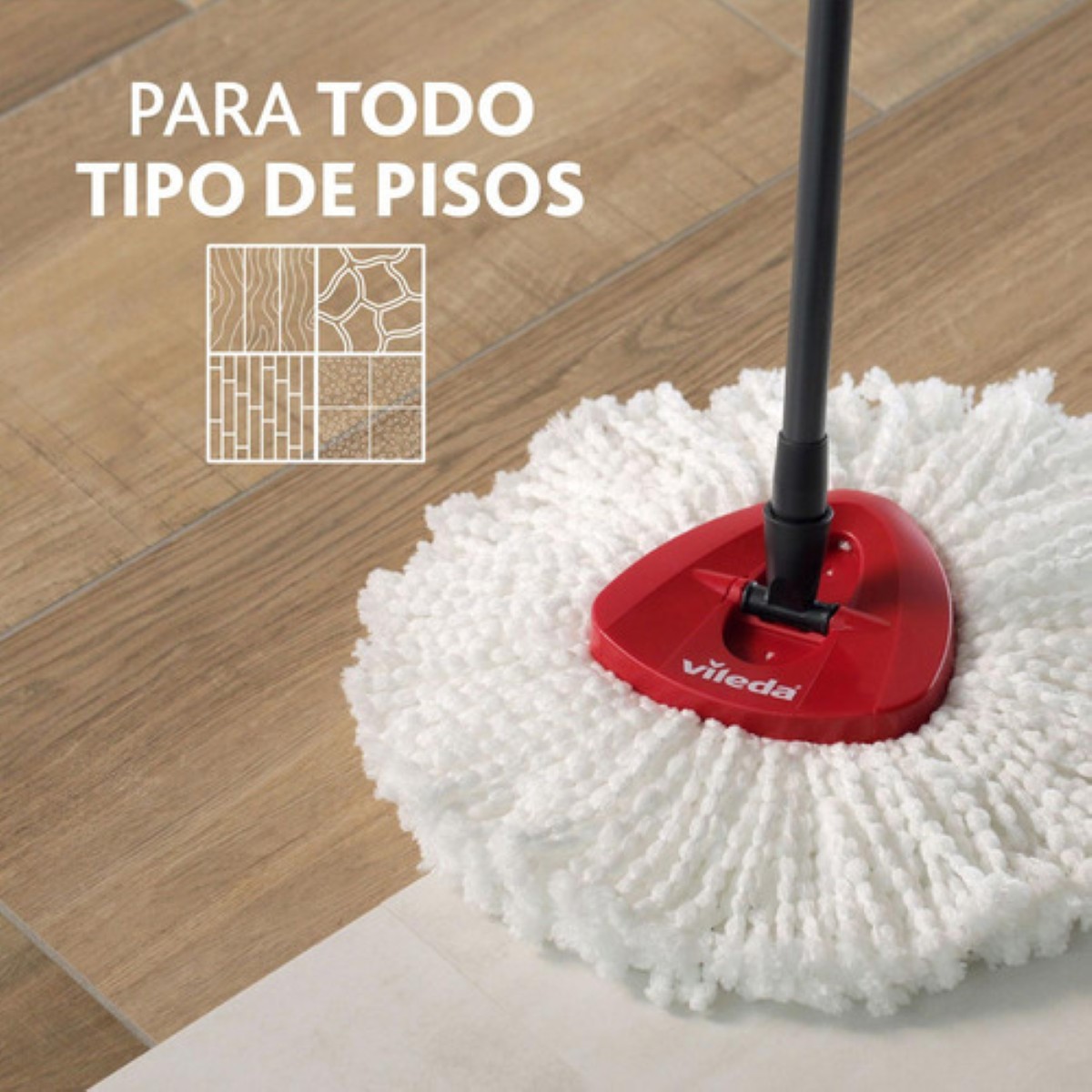 Trapeador Microfibra, Cubeta con Pedal  Easy Wring