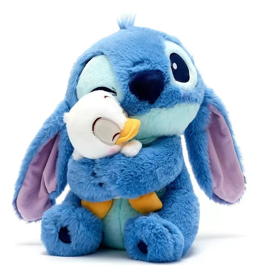 Peluche Stitch Guiño Abrazando A Un Patito De Lilo & Stitch