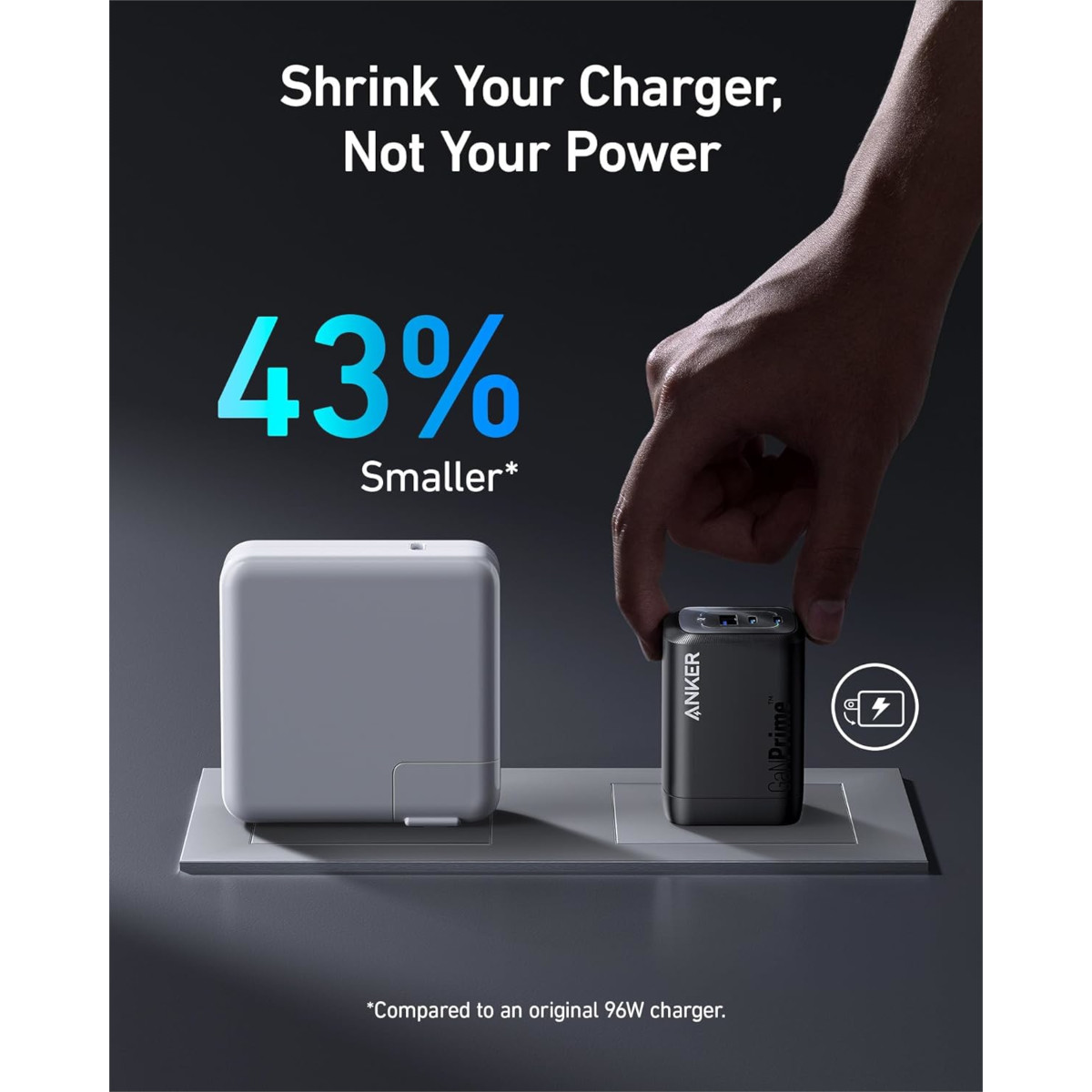 Cargador de Pared Anker Prime 100w 3 Puertos 1 USB-A 2 USB-C