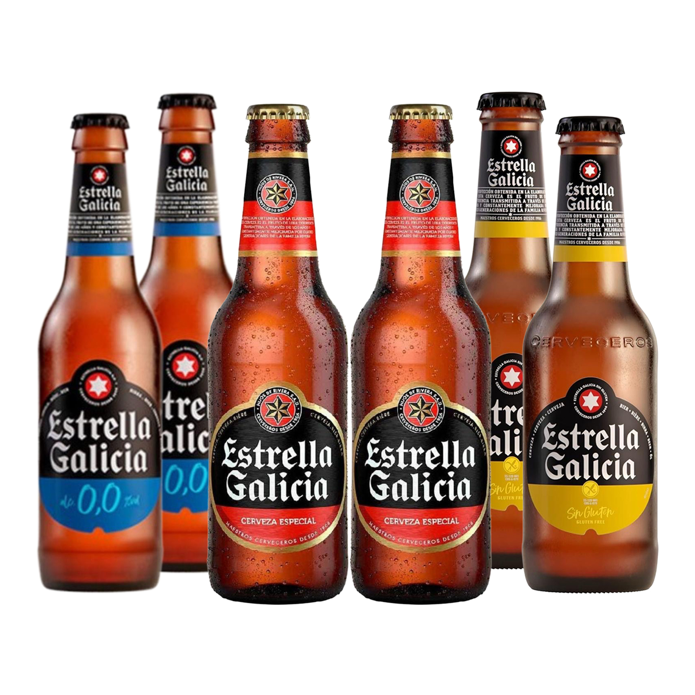 Six Pack Cerveza Estrella Galicia Mix 330 Ml
