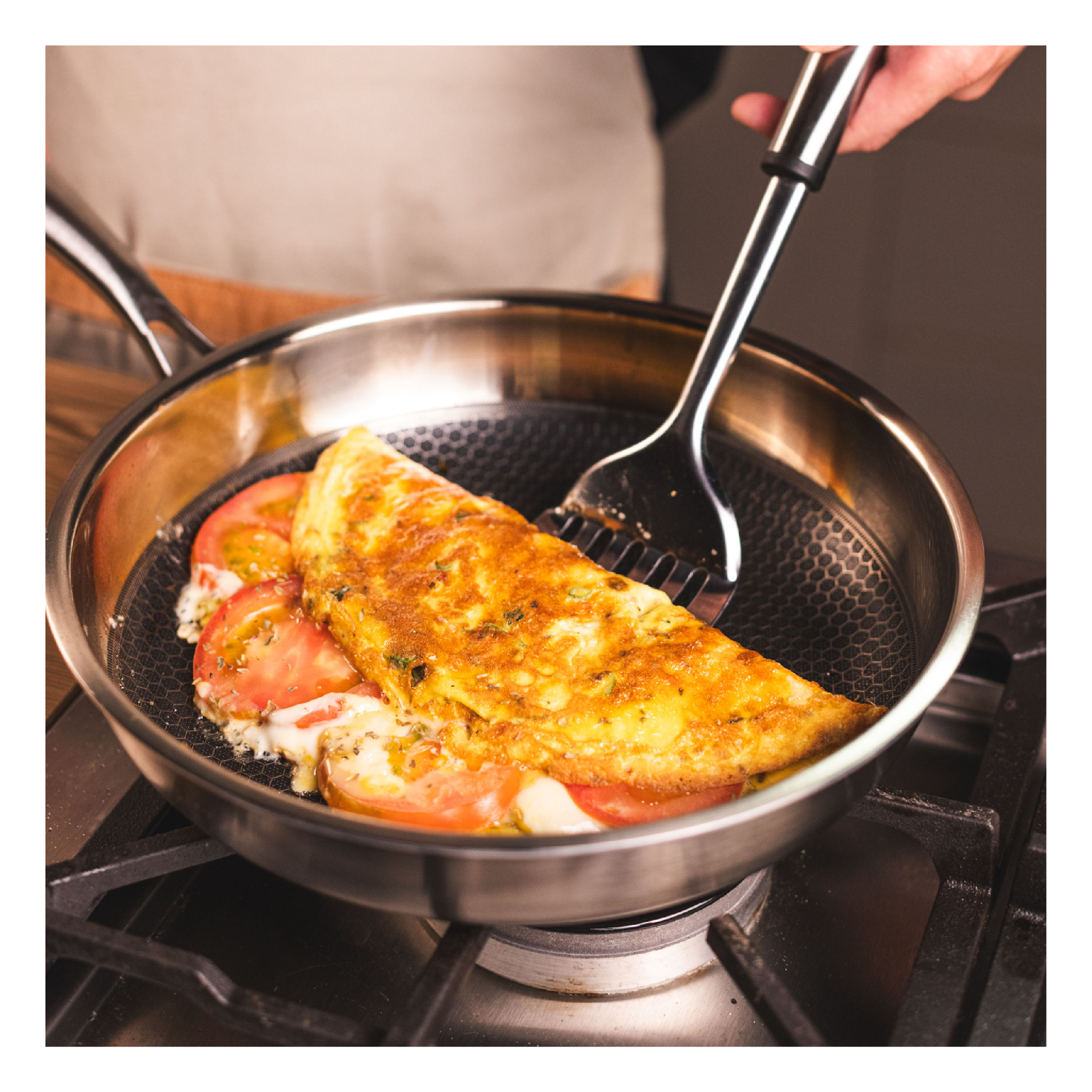 Sartén 26cm Acero Inoxidable Profesional