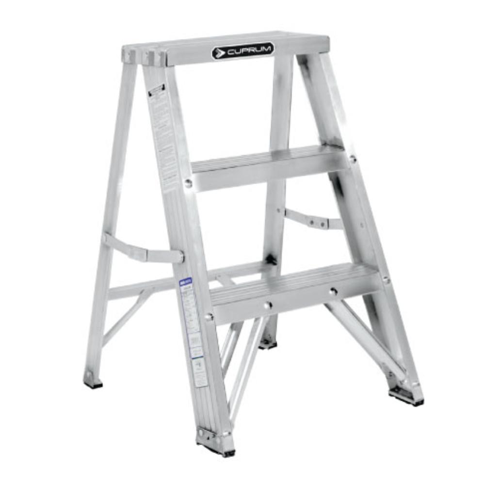 ESCALERA ALUMINIO 2 PELDAÑOS 150 KG CUPRUM 429-02N