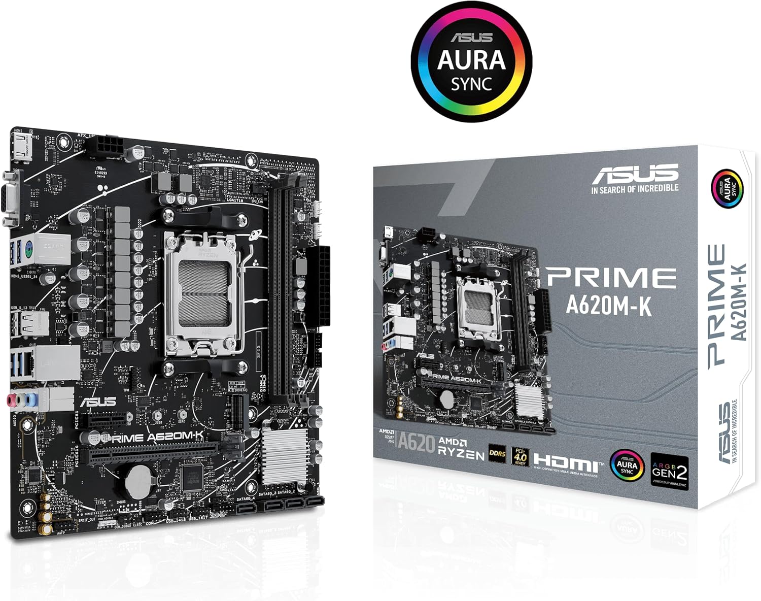 MB ASUS PRIME A620M-K AM5 DDR5 MICRO ATX VGA HDMI 90MB1F40-M0EAY0