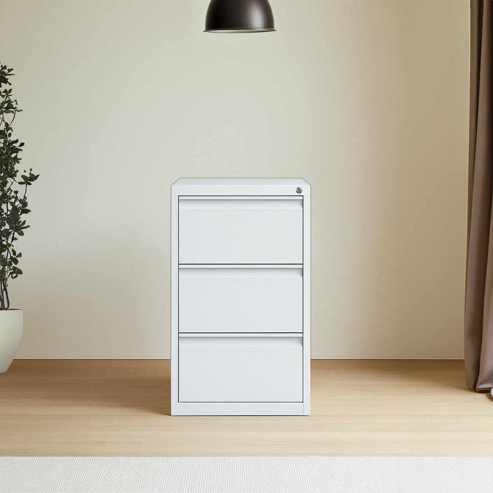 Ilios Innova | Archivador Metálico 3 Cajones con Cerradura  de Alta Capacidad y Recubrimiento Anticorrosión