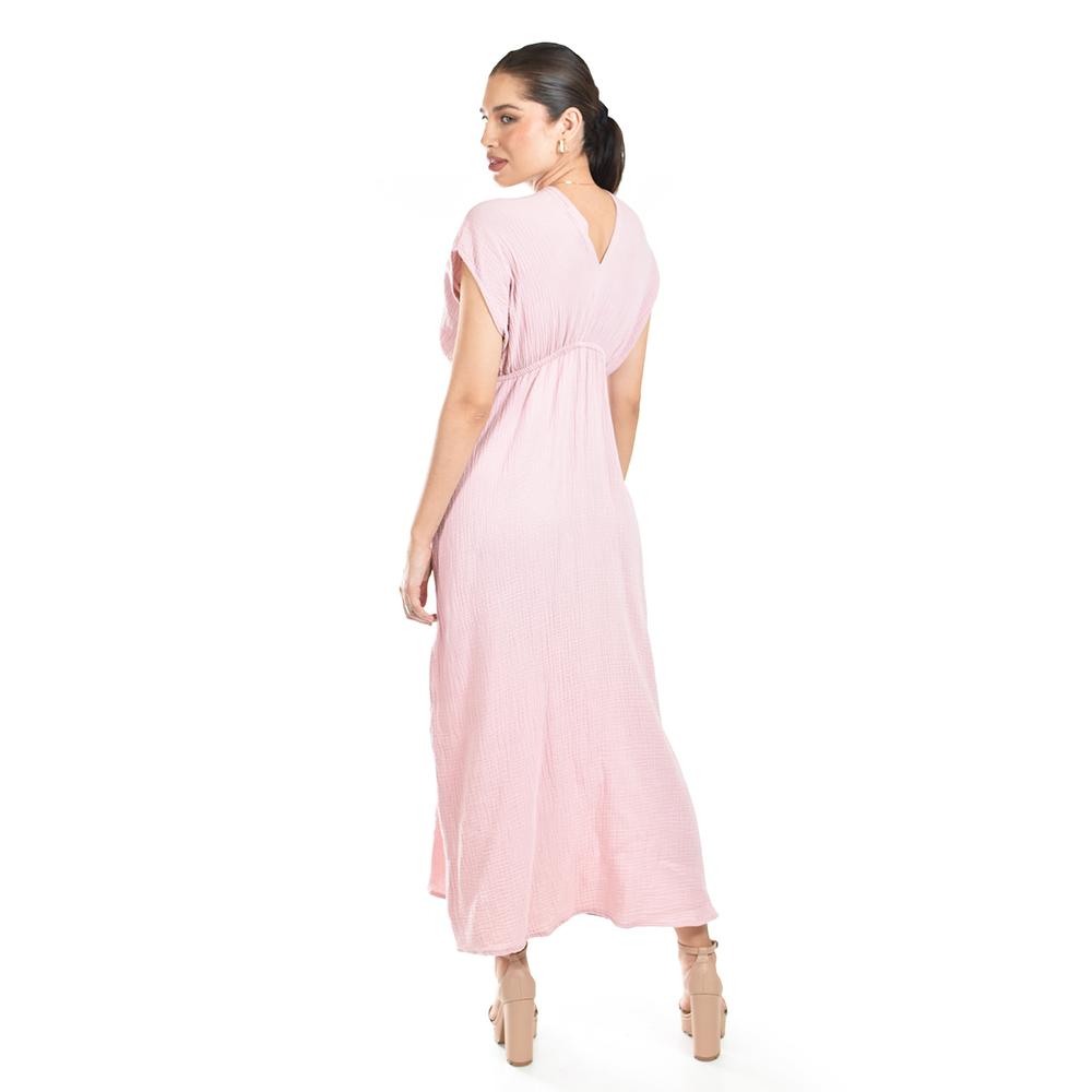 Maxi vestido de algodon Roman Fashion /Juvenil, 4365 (Rosa palo)