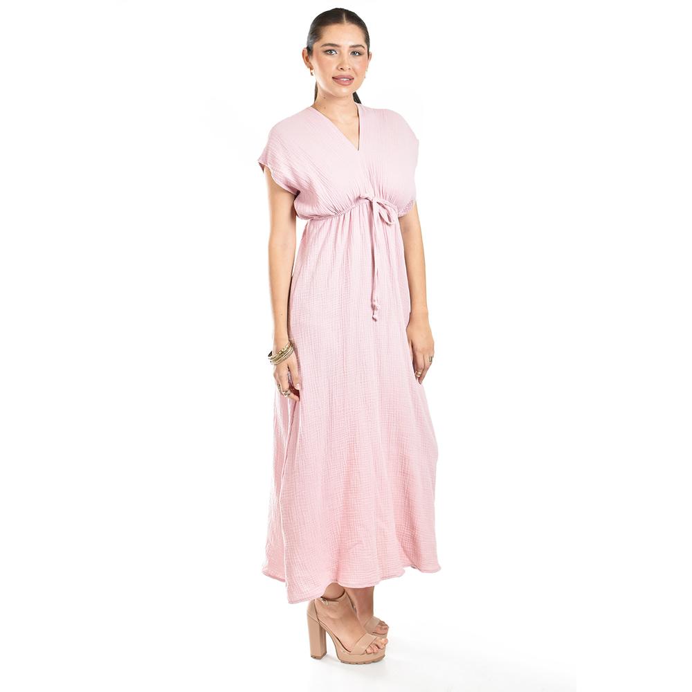 Maxi vestido de algodon Roman Fashion /Juvenil, 4365 (Rosa palo)