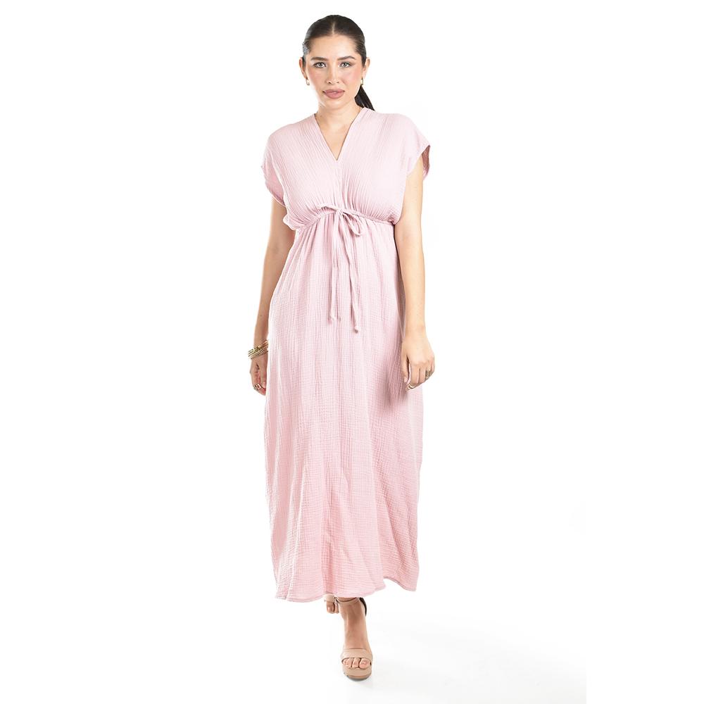 Maxi vestido de algodon Roman Fashion /Juvenil, 4365 (Rosa palo)