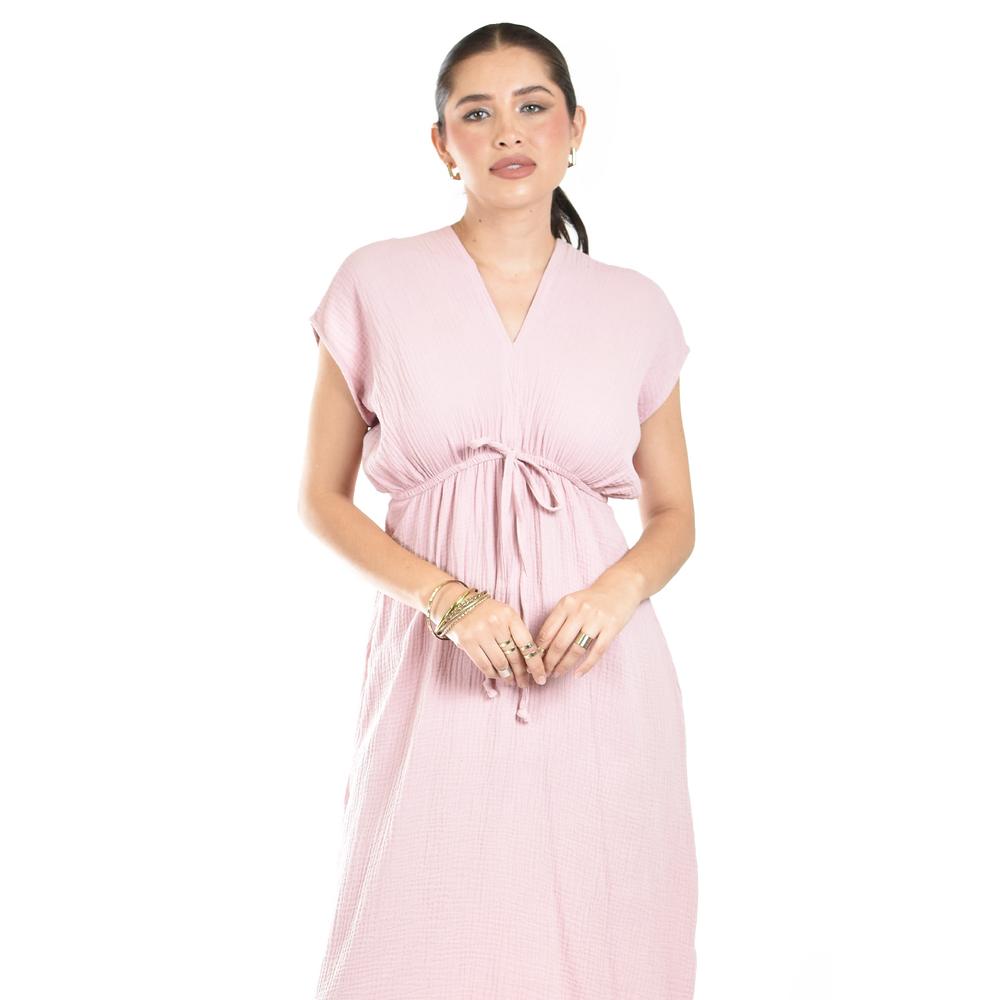 Maxi vestido de algodon Roman Fashion /Juvenil, 4365 (Rosa palo)