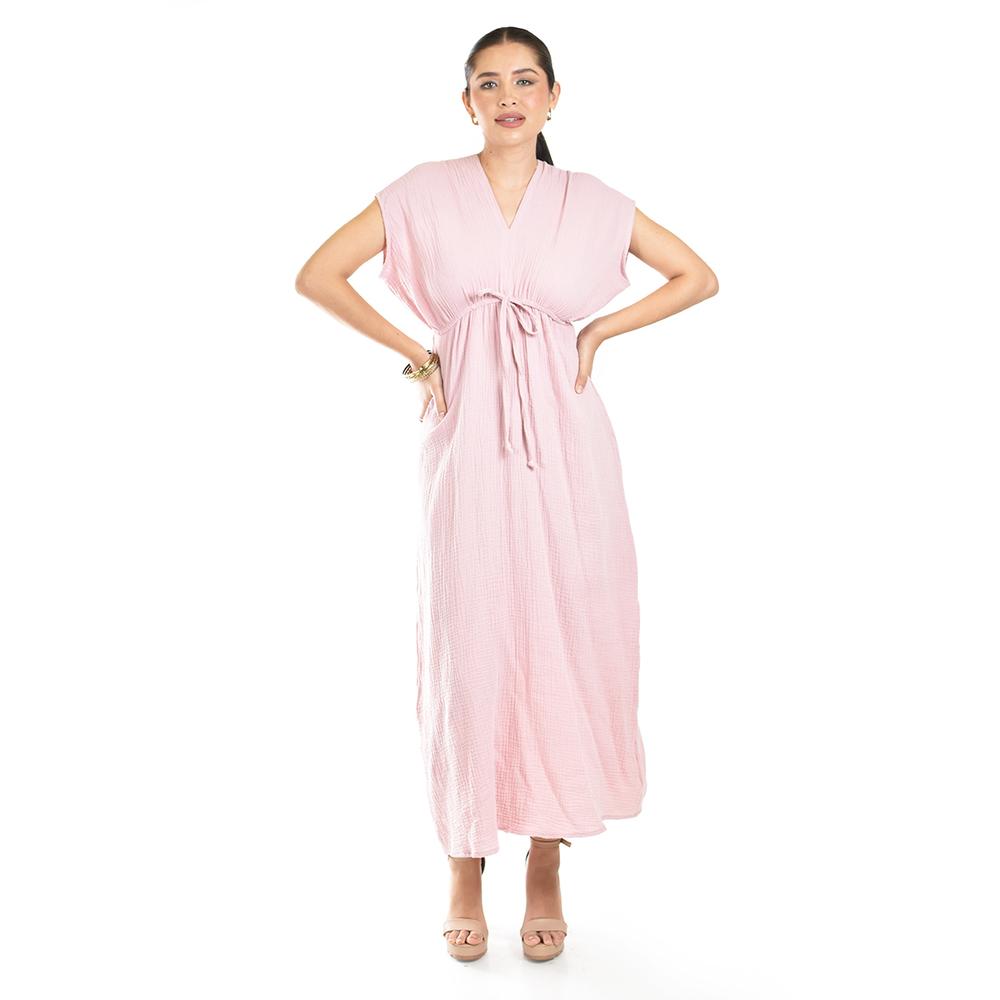 Maxi vestido de algodon Roman Fashion /Juvenil, 4365 (Rosa palo)