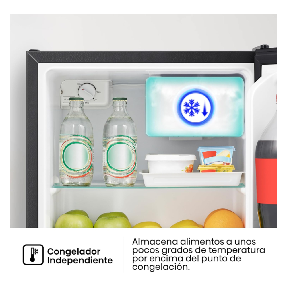 Frigobar Hisense RR16D6ABX1 1.6 pies Freezer Capa 42 L Negro