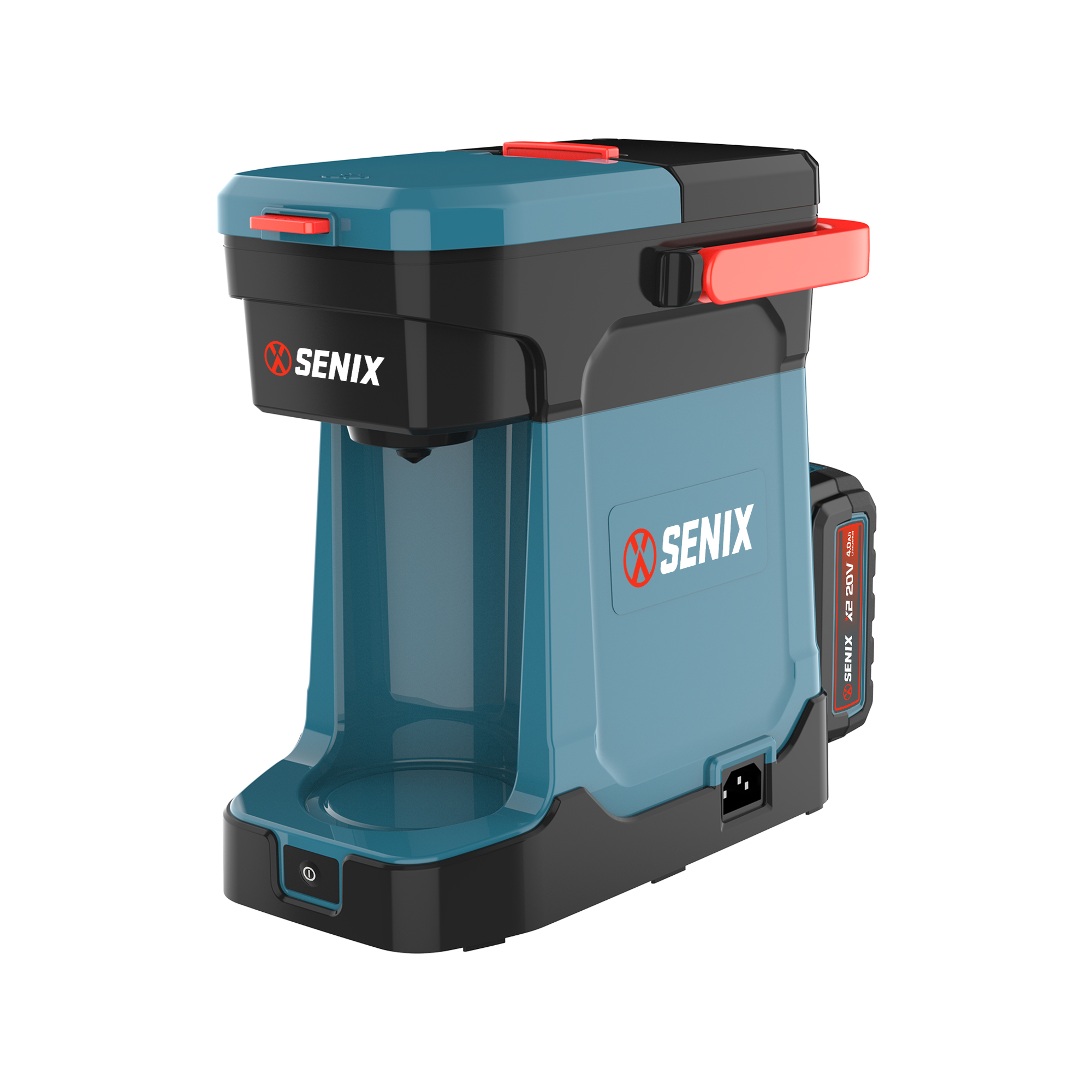 Cafetera Hibrida portatil, DC/AC SENIX con accesorios, 20V