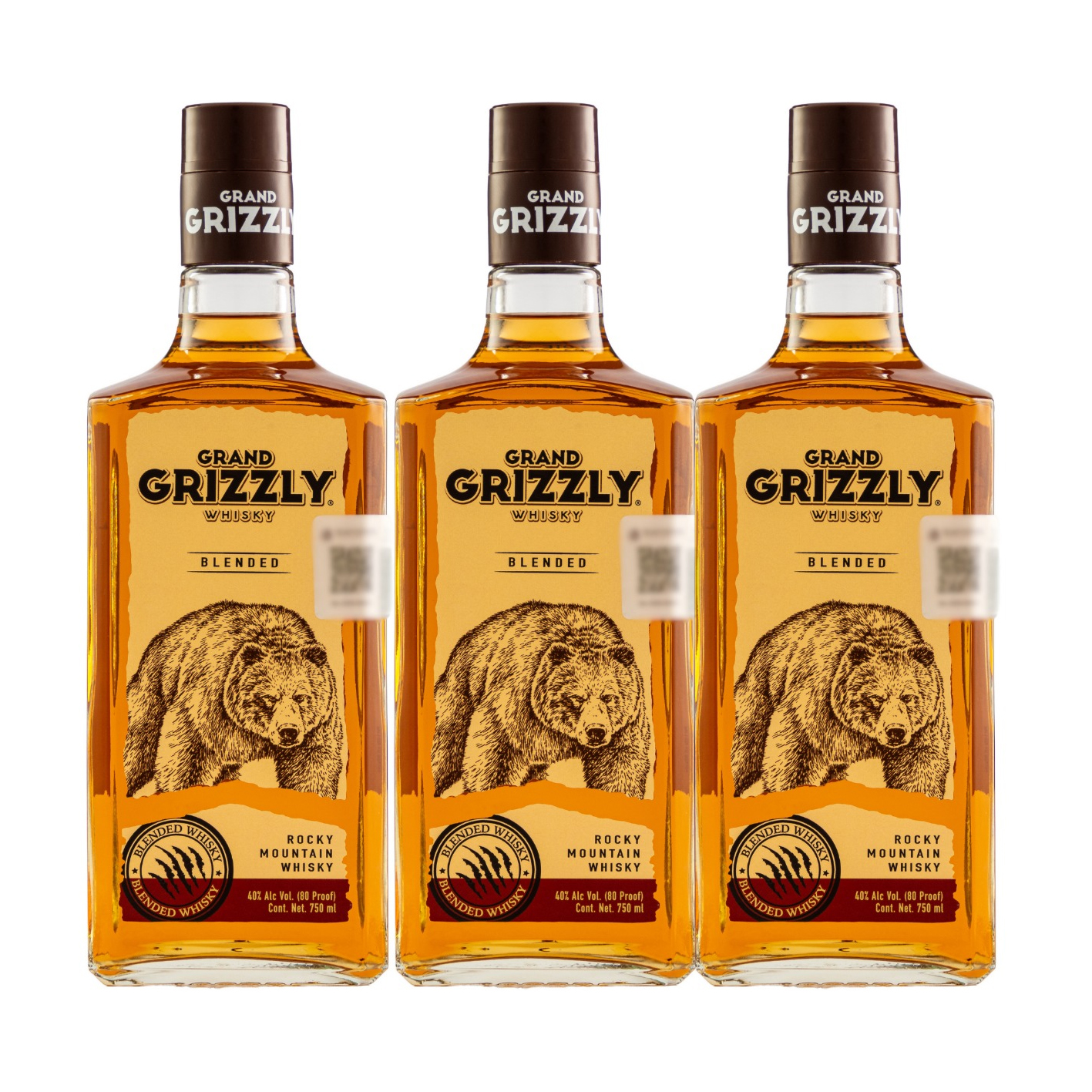 Tripack Whisky Grand Grizzly 750 Ml