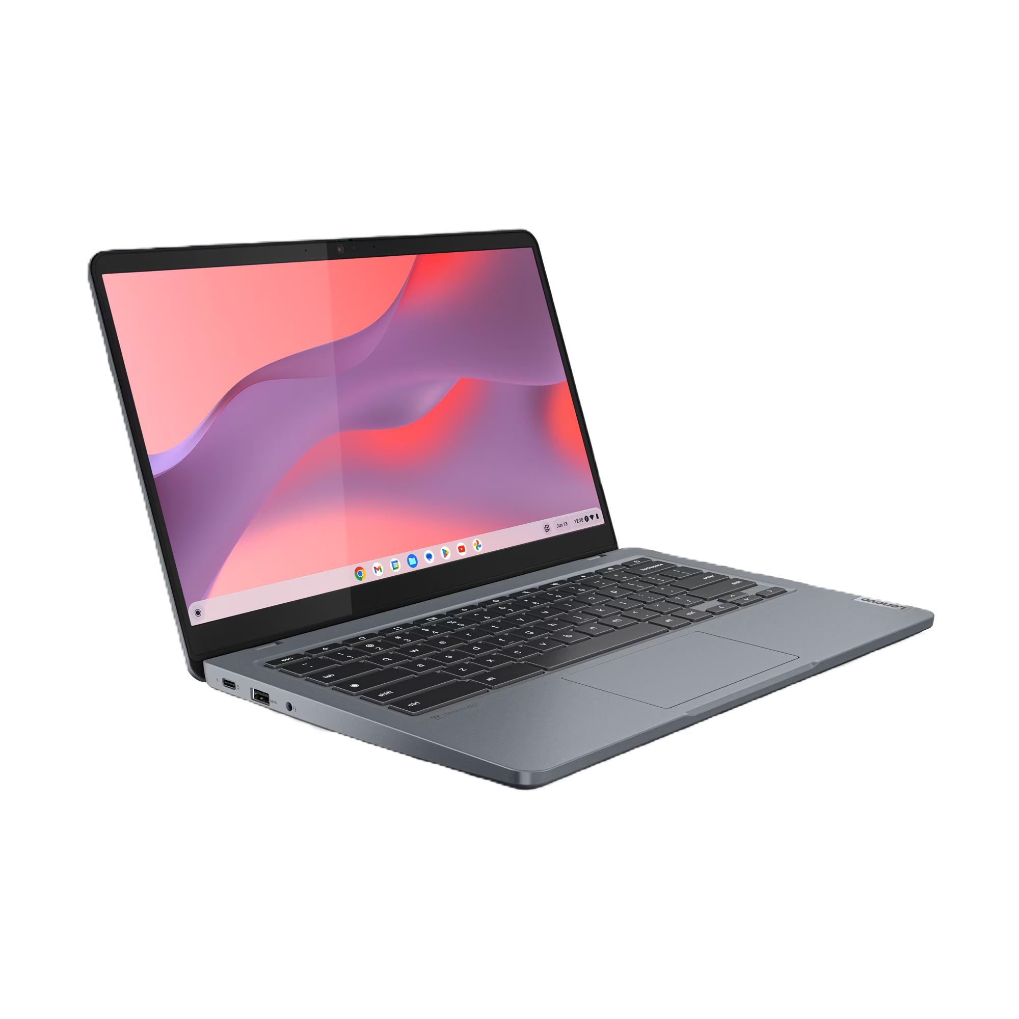 LAPTOP LENOVO IDEAPAD SLIM CORE I3 N305 128GB SSD 8GB DDR5 14'' FHD TOUCHSCREEN TEC/ING CHROMEBOOK GRIS TORMENTA 83BN002HPD