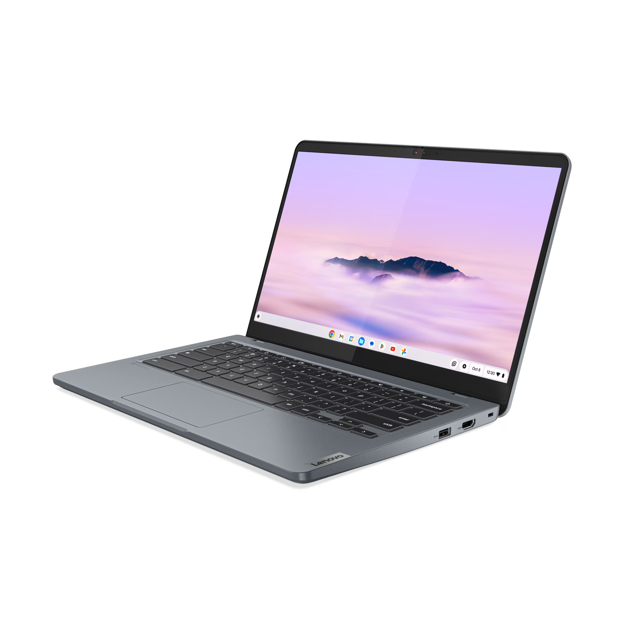 LAPTOP LENOVO IDEAPAD SLIM CORE I3 N305 128GB SSD 8GB DDR5 14'' FHD TOUCHSCREEN TEC/ING CHROMEBOOK GRIS TORMENTA 83BN002HPD