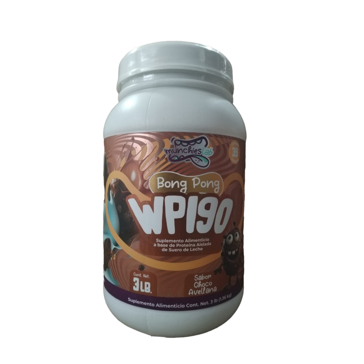 Bong Pong Wpigo | Munchies Lab | Proteína Aislada Sin Lactosa 3 lbs