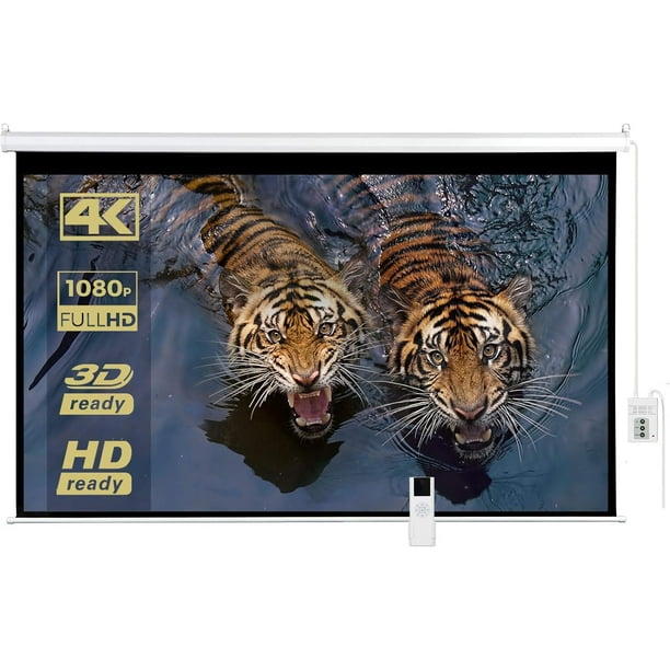 Pantalla Profesional De Proyeccion 200'' Pulgadas, Hd 16:9, Control Remoto Inalambrico, 4k - Hd - 3d Ready (5.08 Metros)