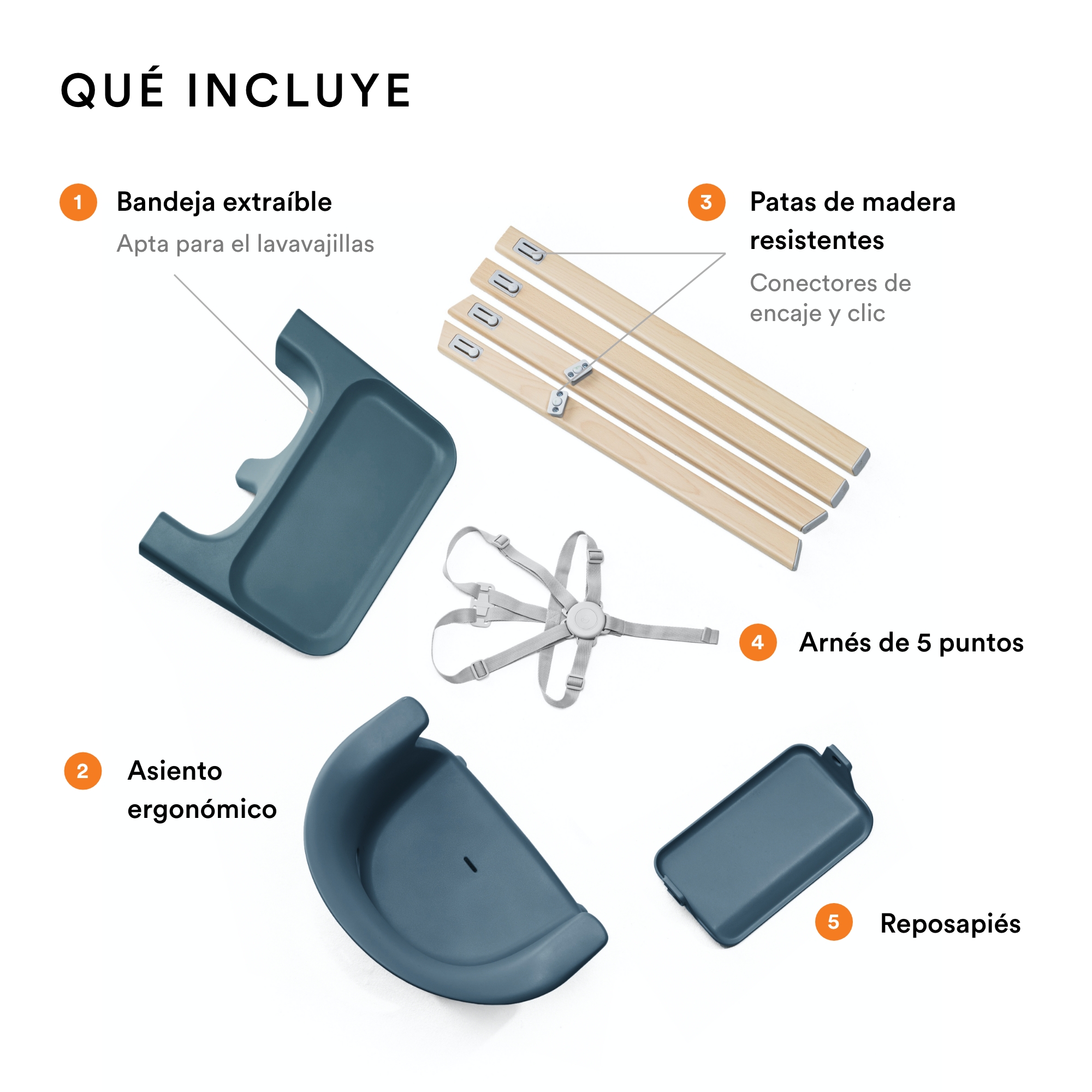 Silla Alta Stokke Clikk Fjord Blue