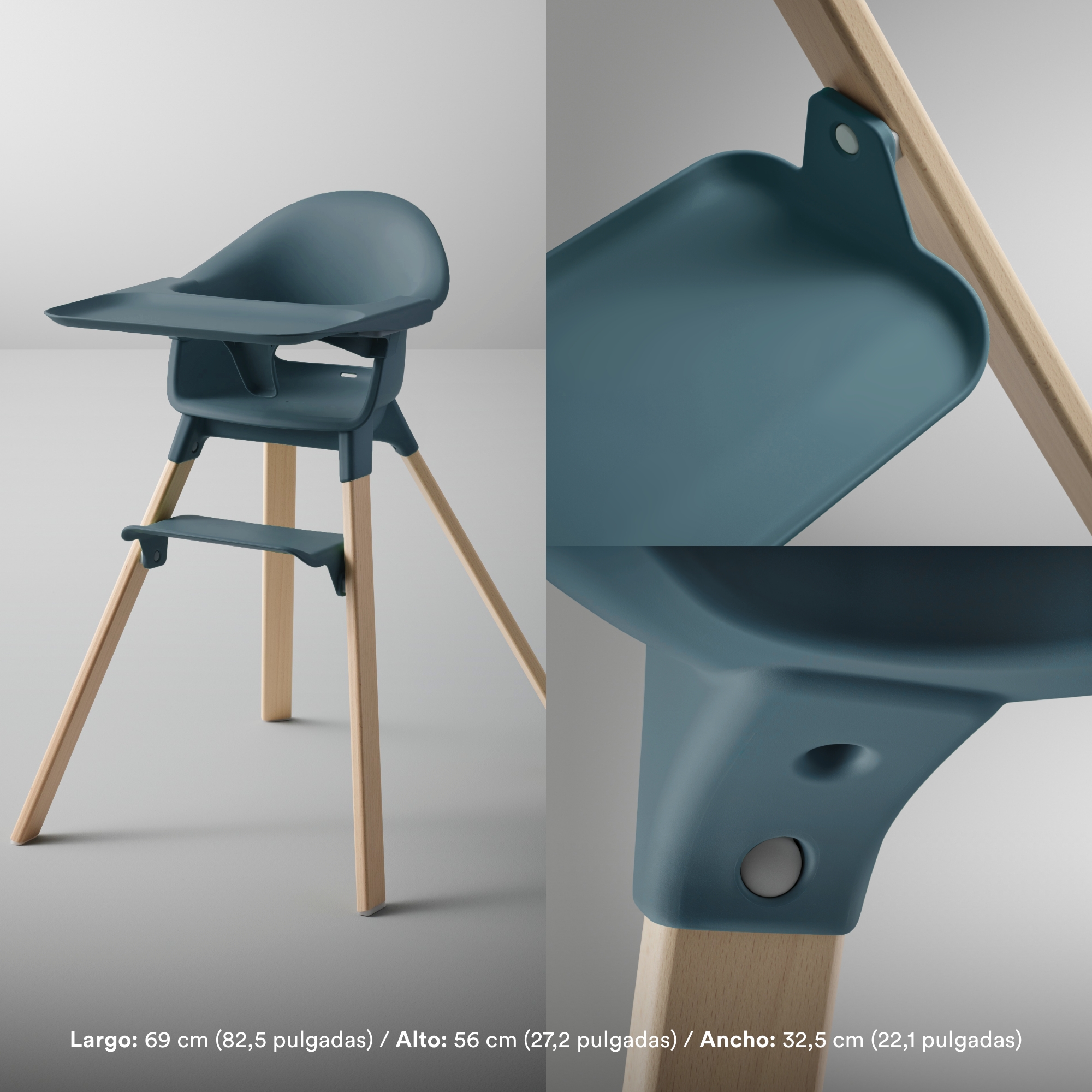 Silla Alta Stokke Clikk Fjord Blue