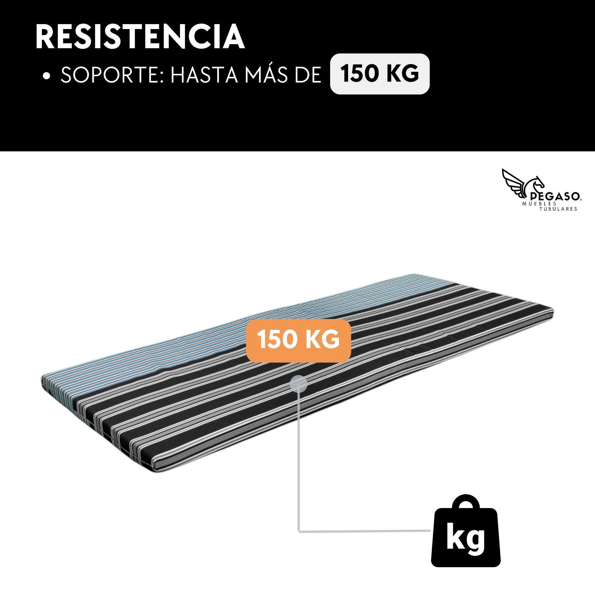 Colchoneta Para Catre Hule Espuma 6 Cm - Pegaso