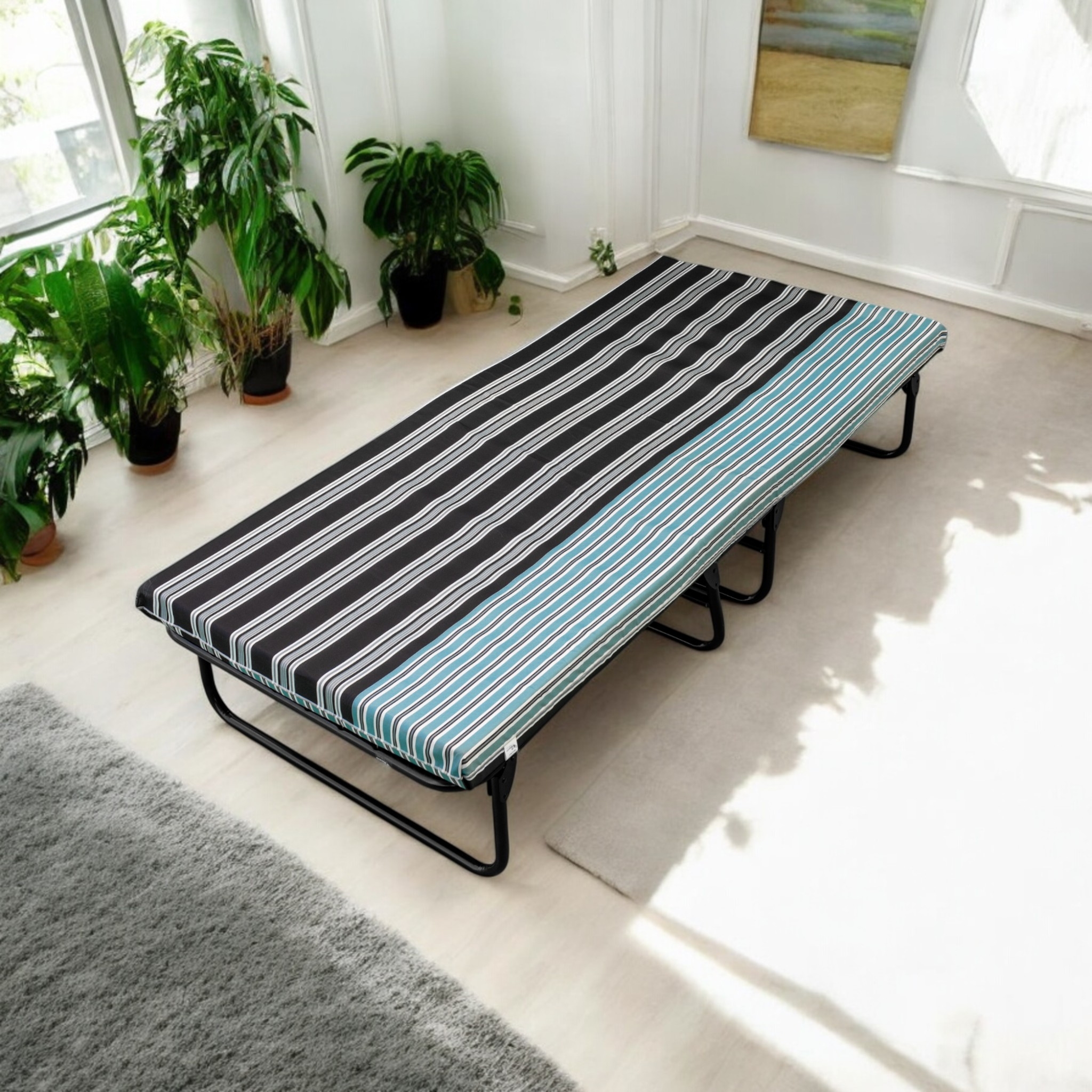 Catre Camastro Plegable de Malla Metálica con Colchón De 8 cm. Pegaso 