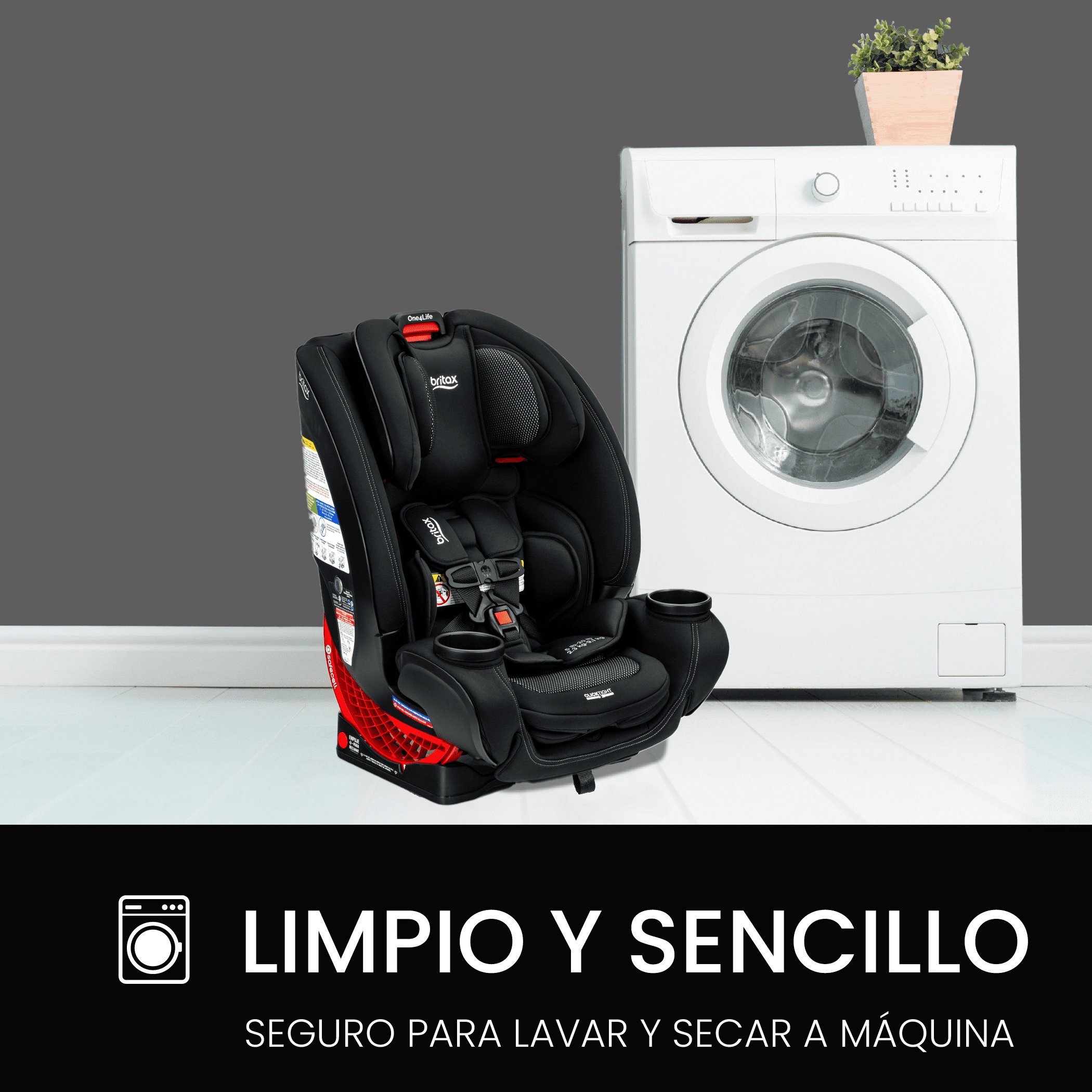 Autoasiento Todo en Uno Britax One4life Cool Flow Carbon